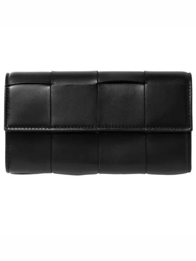 Intrecciato Flap Long Wallet Black - BOTTEGA VENETA - BALAAN 2