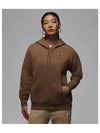 Jordan Flight Fleece Satin Lined Plover Hoodie W Akio Brown FV7051 223 - NIKE - BALAAN 2