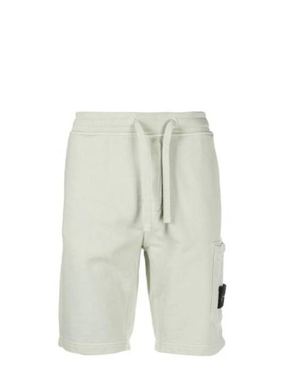 Cotton Fleece Cargo Bermuda Shorts Pistacchio - STONE ISLAND - BALAAN 2