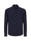 Silk Long Sleeve Shirt Navy - BRUNELLO CUCINELLI - BALAAN 1