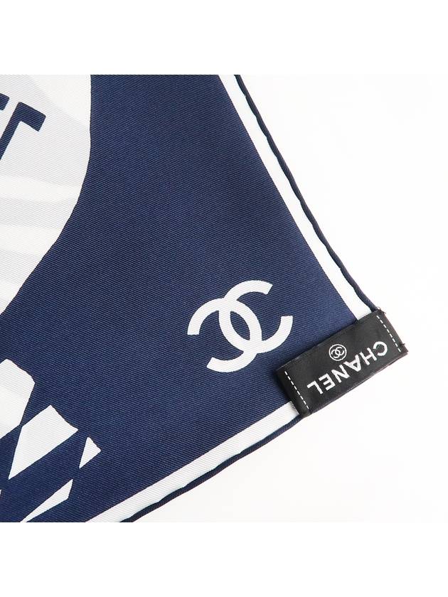 Square silk muffler navy white - CHANEL - BALAAN 5