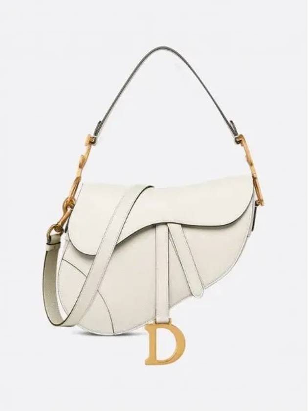 Saddle Grained Calfskin Shoulder Bag Latte - DIOR - BALAAN 2