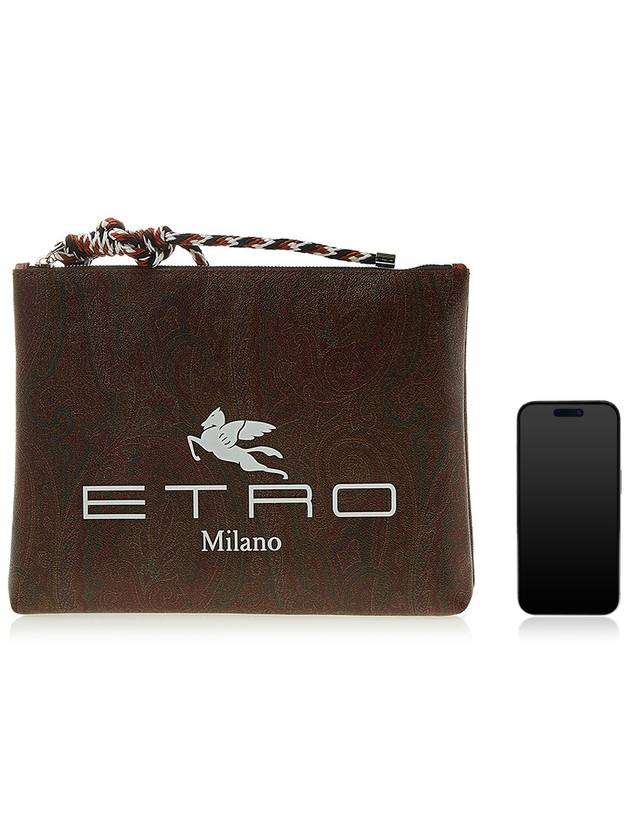 Etro Logo Paisley Clutch Bag Brown - ETRO - BALAAN 7