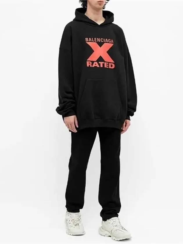 Logo Print Hoodie Black - BALENCIAGA - BALAAN 4