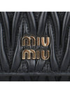 Matelasse Logo Nappa Leather Half Wallet Black - MIU MIU - BALAAN 6