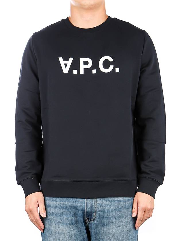 VPC Logo Crew Neck Sweatshirt Navy - A.P.C. - BALAAN 2