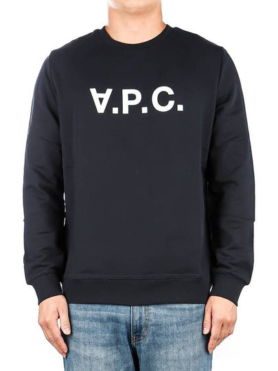 VPC Logo Crew Neck Sweatshirt Navy - A.P.C. - BALAAN 2