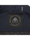 Women's Logo Patch Zipper Padded Vest Navy - MOOSE KNUCKLES - BALAAN 11