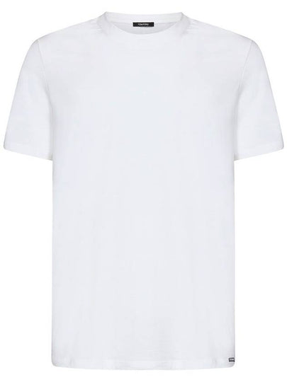 Cotton Modal Crew Neck Short Sleeve T-Shirt White - TOM FORD - BALAAN 2