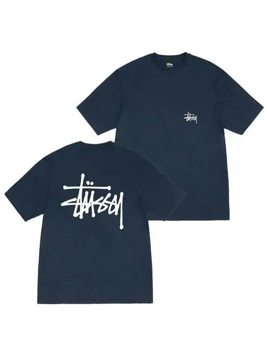 Basic short sleeve t shirt navy - STUSSY - BALAAN 2