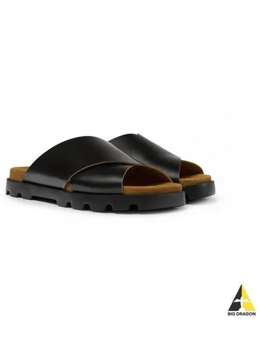 Brutus Cross Strap Sandals Slippers Black - CAMPER - BALAAN 2