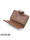 Signature Corner Zipper Medium Half Wallet Brown - COACH - BALAAN 4