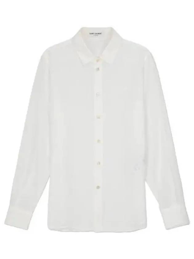 classic silk shirt white - SAINT LAURENT - BALAAN 1