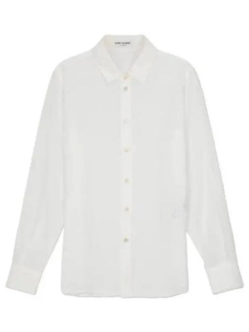 classic silk shirt white - SAINT LAURENT - BALAAN 1