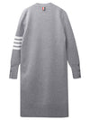 Milano Fine Merino Cardigan Light Grey - THOM BROWNE - BALAAN 3