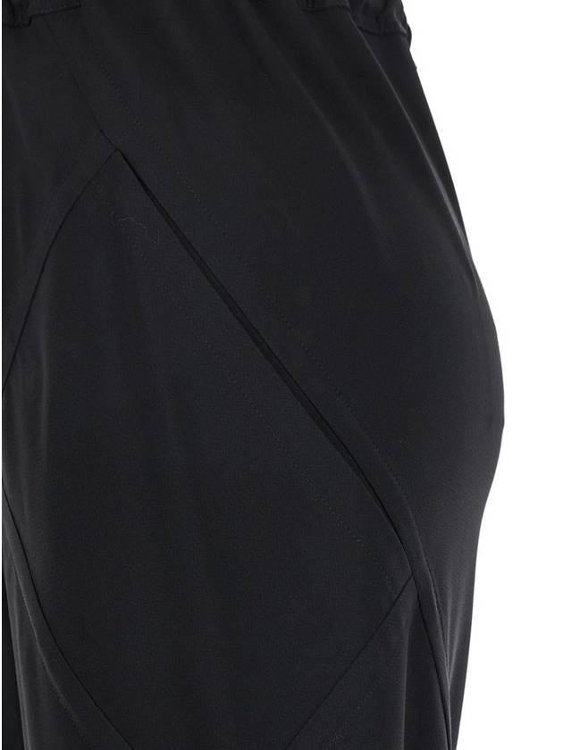 Black Wide Leg Pants In Tech Fabric Woman - RICK OWENS - BALAAN 3