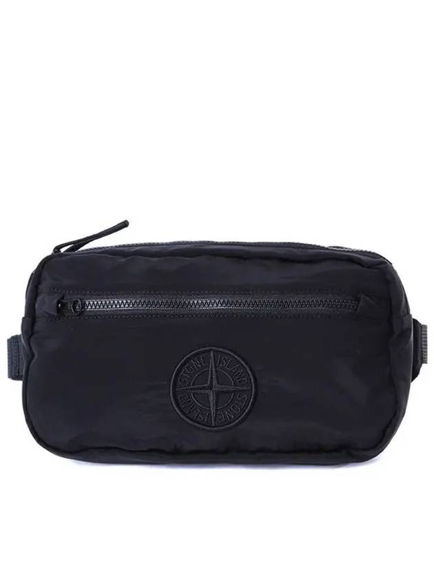 Logo Nylon Belt Bag Black - STONE ISLAND - BALAAN 3