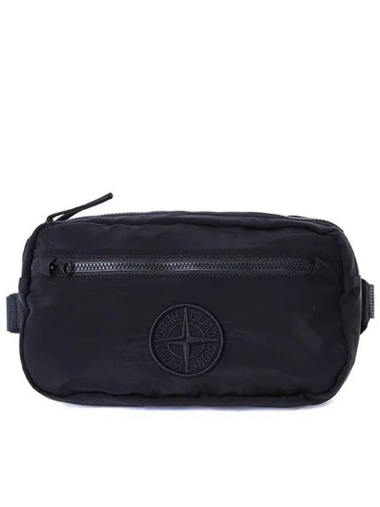 Logo Nylon Belt Bag Black - STONE ISLAND - BALAAN 2