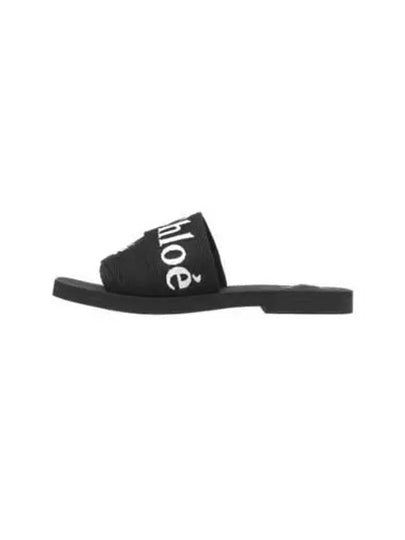 Woody Logo Slide Slippers Black - CHLOE - BALAAN 2