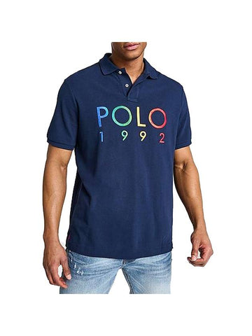 Embroidered Logo Polo Shirt Navy - POLO RALPH LAUREN - BALAAN 1