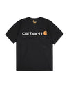 Signature Logo Short Sleeve T-Shirt Black - CARHARTT - BALAAN 1