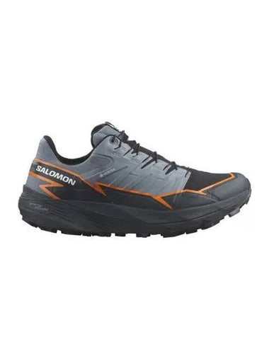 Thundercross GTX Low Top Sneakers Flint Stone Carbon Orange Pepper - SALOMON - BALAAN 1