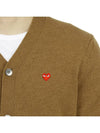 Play Men's Mini Red Heart Wappen Wool Cardigan P1 N080 3 Brown - COMME DES GARCONS - BALAAN 9