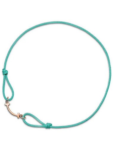 Smile Bracelet Rose Gold Tiffany Blue Cable 7400 RT - TIFFANY & CO. - BALAAN 1