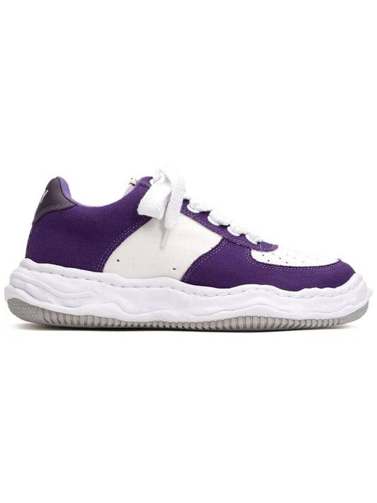 Wayne OG Sole Canvas Low Top Sneakers Purple White A10FW720 - MIHARA YASUHIRO - BALAAN 2