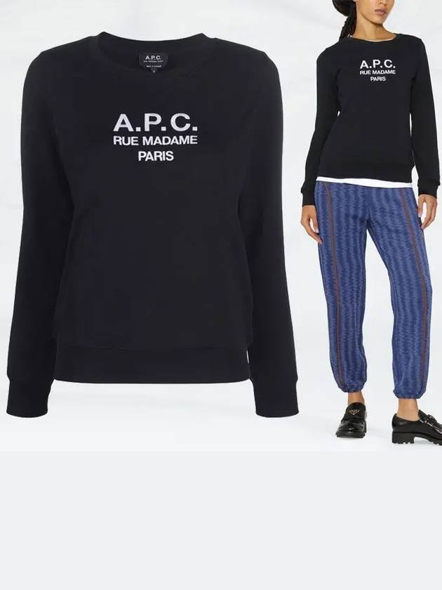 Women's Tina Logo Sweat Sweatshirt Black - A.P.C. - BALAAN 2