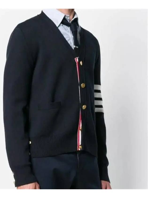 Milano Stitch 4 Bar Cardigan Navy - THOM BROWNE - BALAAN 5