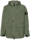 Logo Patch Hooded Jacket Olive - STONE ISLAND - BALAAN 2