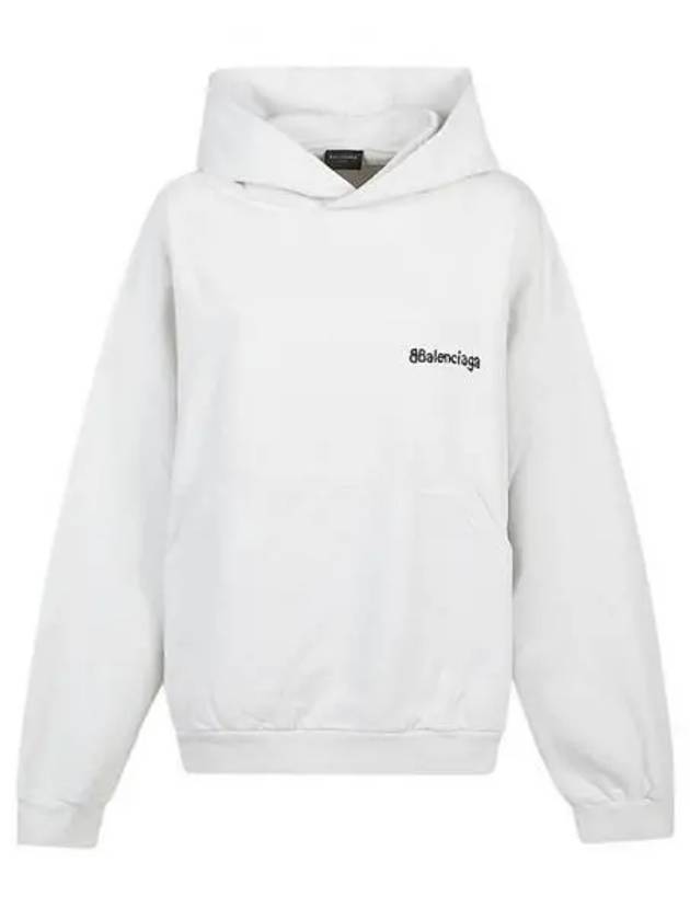 Logo Large Fit Hoodie White - BALENCIAGA - BALAAN 2