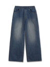 Retro rough wide banding denim pants SAND BLUE - WEST GRAND BOULEVARD - BALAAN 2