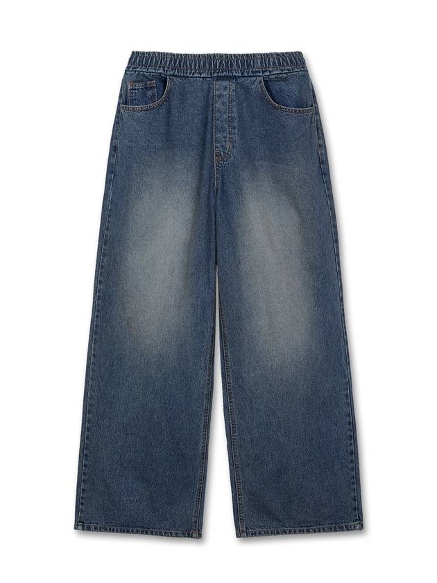 Retro rough wide banding denim pants SAND BLUE - WEST GRAND BOULEVARD - BALAAN 2