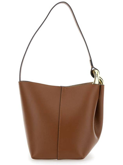 'Corner Small Bucket' Brown Shoulder Bag With Metal Knot Detail In Leather  Woman - JW ANDERSON - BALAAN 2