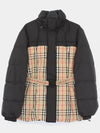 Check Reversible Down Padding Beige Black - BURBERRY - BALAAN 3