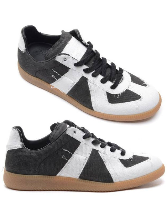 Men's Replica German Army Low Top Sneakers Black - MAISON MARGIELA - BALAAN 2