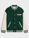 Teddy Bomber Jacket Loose Bi Matiere Green - CELINE - BALAAN 3