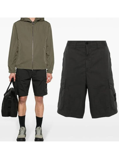 Light Stretch Cotton Bermuda Shorts Dark Grey - STONE ISLAND - BALAAN 2