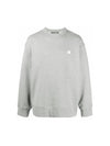 Face Patch Sweatshirt Light Grey Melange - ACNE STUDIOS - BALAAN 1