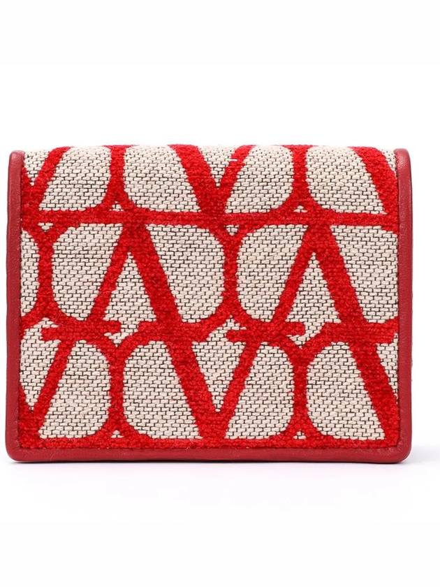 Toile Iconographe Half Wallet Red - VALENTINO - BALAAN 2