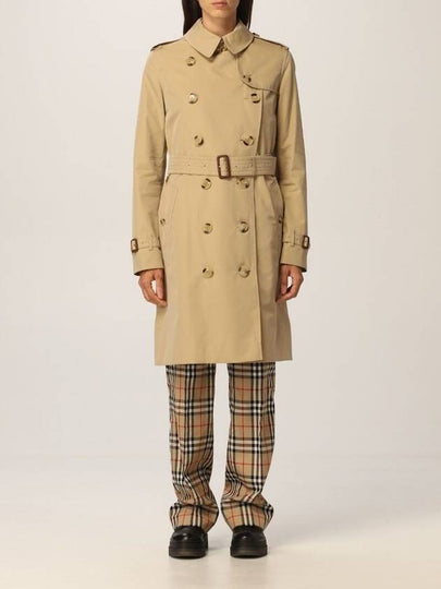 Women's Mid-Length Kensington Heritage Trench Coat Beige - BURBERRY - BALAAN 2