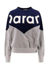 Houston Two-Tone Logo Cotton Sweatshirt Navy Grey - ISABEL MARANT - BALAAN 2