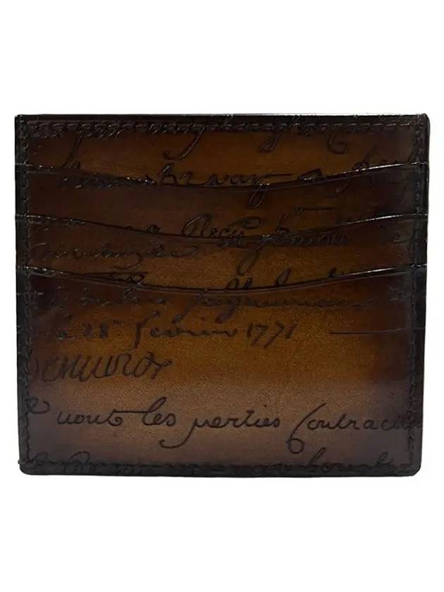 Card Wallet Bamboo 6CC Scritto Leather N235737 Kakao Intenso - BERLUTI - BALAAN 8