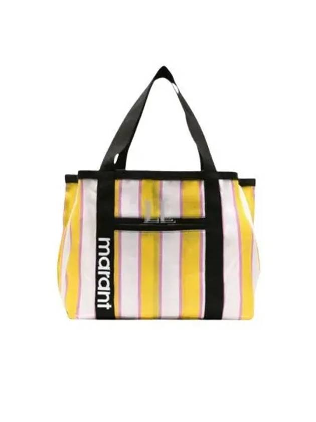 Darwen Striped Nylon Tote Bag Yellow - ISABEL MARANT - BALAAN 2