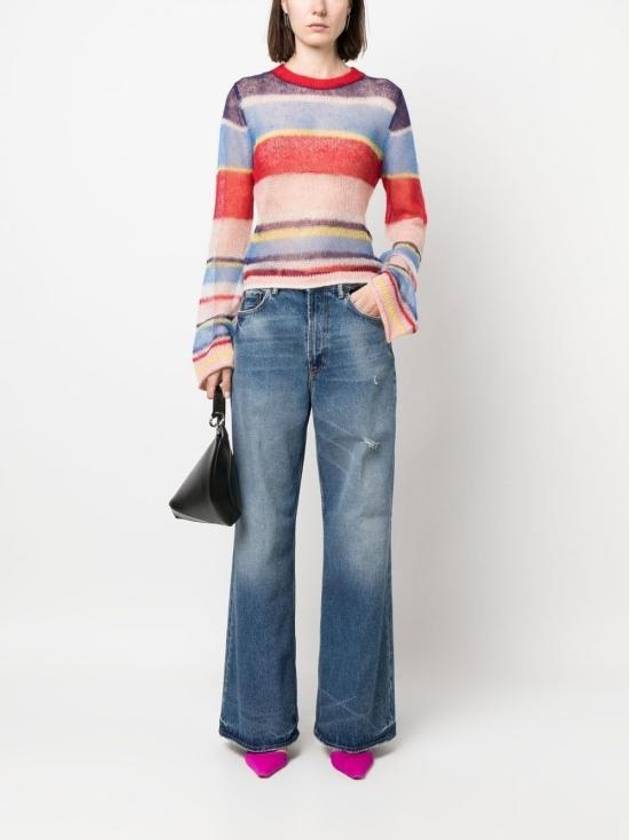 Studios High Waist Wide Jeans Vintage Blue - ACNE STUDIOS - BALAAN 4