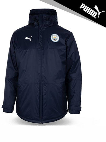 Manchester City Winter Zip Up Hoodie Navy - PUMA - BALAAN 1