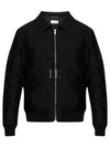 Zip-Up Bomber Jacket Black - SAINT LAURENT - BALAAN 2