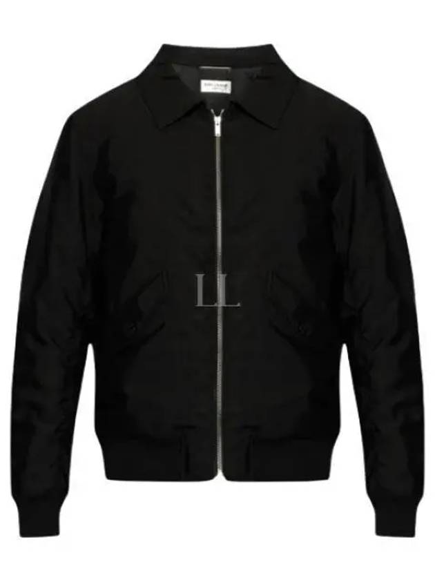 Zip-Up Bomber Jacket Black - SAINT LAURENT - BALAAN 2